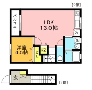KMハイツVIII A棟【2階】の間取り