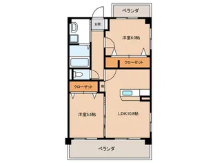 ソレアード早良【5階】の間取り