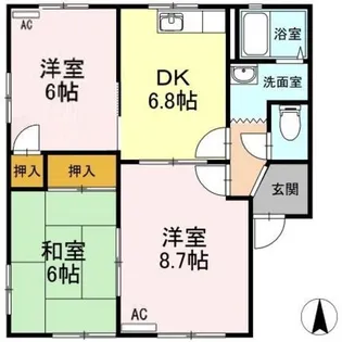 ボヌール羽屋A【1階】の間取り