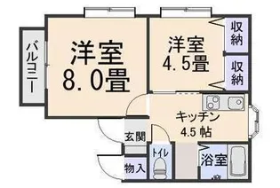 メゾン瀬理奈B棟【1階】の間取り