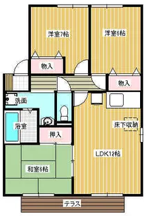 スクエアガーデンF【2階】の間取り