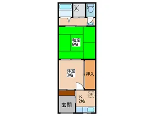 福田様連棟貸家【1階】の間取り