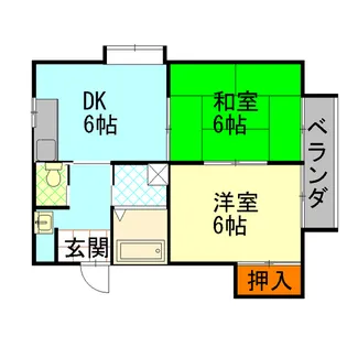 エーデルみわ【2階】の間取り