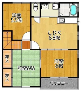 ジョイフルKIII【2階】の間取り