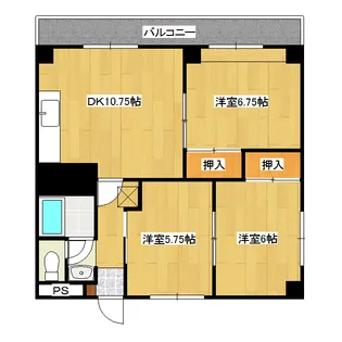 レジデンスコスモ【3階】の間取り