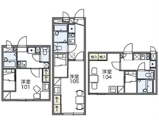 レオパレス城内【1階】の間取り