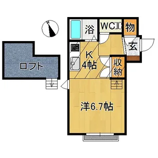 アップル石栄3【1階】の間取り