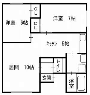 第7石塚コーポ【2階】の間取り