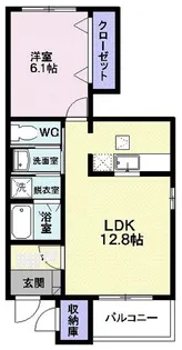 ミルト クリーマ B【1階】の間取り