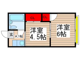 グリ-ンヒル東習志野【1階】の間取り