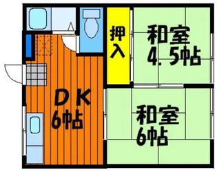 2DKの間取り画像