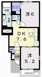メゾン アスナロ II【1階】の間取り