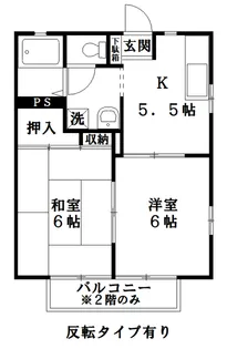 コーポアイン【2階】の間取り