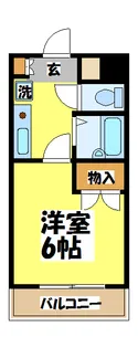 東京都府中市是政6【マンション】の間取り