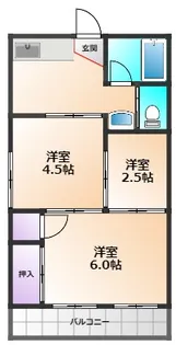 高丸コーポ【2階】の間取り
