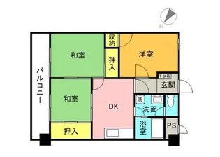 ロイヤルハイツMITSUYA【7階】の間取り