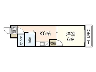 コーポ佐伯【2階】の間取り