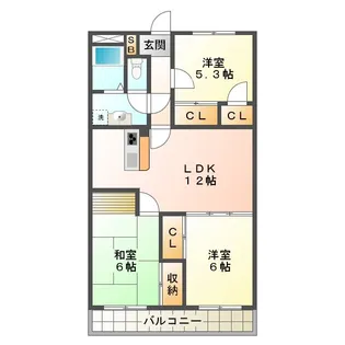 マリンスクエア【6階】の間取り