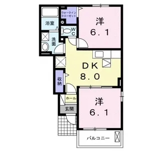広島県福山市沼隈町大字草深【アパート】の間取り