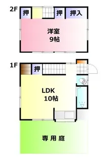 広島県広島市南区黄金山町【一戸建】の間取り