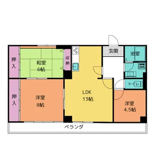 ドミール汐路【3階】の間取り