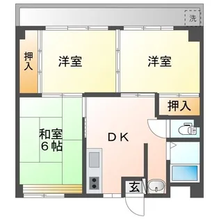 ヒルズハイツダイワ【2階】の間取り