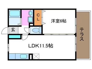 リバ-サイド桂川Bの間取り