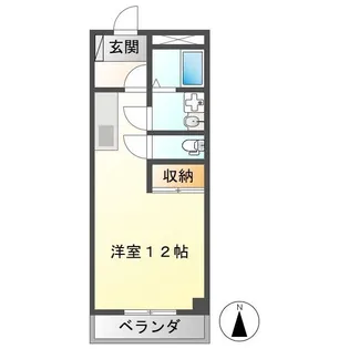 1Rの間取り画像