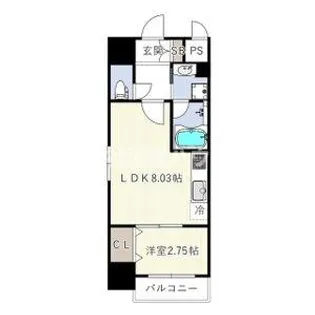 Fortuney江坂I【5階】の間取り