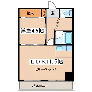 プレシャスワタナベ【3階】の間取り