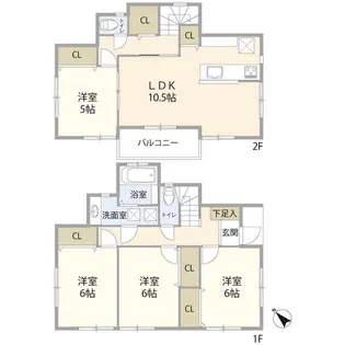 神奈川県横浜市戸塚区戸塚町【一戸建】の間取り