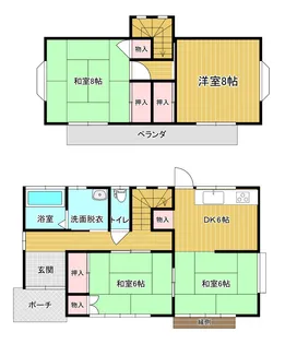 宮城県多賀城市新田字中【一戸建】の間取り