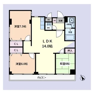 ベルヴィル杉田IIIファミーユ棟【2階】の間取り