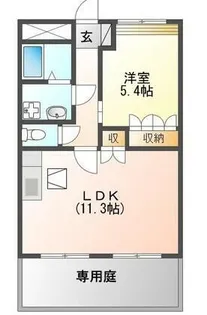 カトレア【1階】の間取り