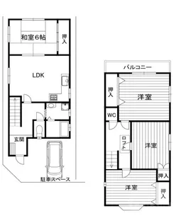 大阪府吹田市岸部南2【一戸建】の間取り