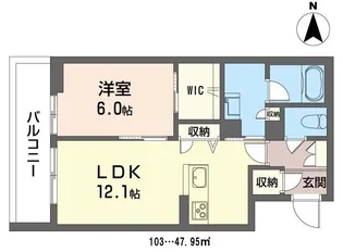 メゾン フォレスト 芝【1階】の間取り