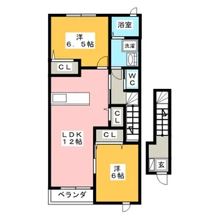 レクサス共栄A【2階】の間取り