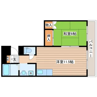 ハイツクレイン【1階】の間取り