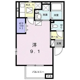 ハイム夢みの【1階】の間取り
