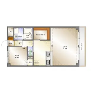 グランドール横前【4階】の間取り