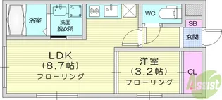 オニキス薬師堂【2階】の間取り