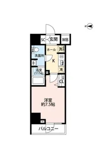 プレール・ドゥーク芝浦【8階】の間取り