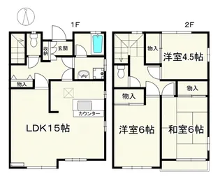 神奈川県横浜市青葉区美しが丘西3【一戸建】の間取り