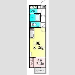 アークパイン黒松【1階】の間取り