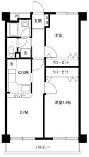 グリーンプラザ五反田第2【9階】の間取り