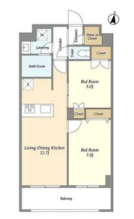 メゾンドオンディーヌ【3階】の間取り