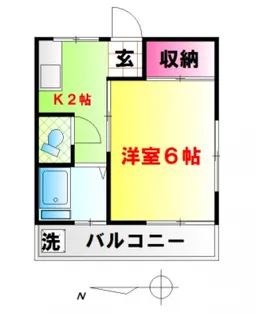 東京都中野区中野5【アパート】の間取り