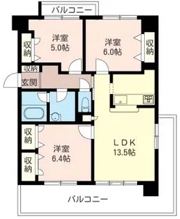 ウエストヴァレィー壱番館【5階】の間取り