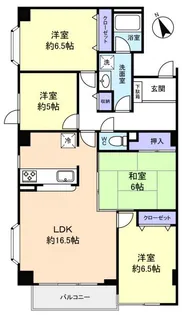 クレセントコート津田沼【1階】の間取り