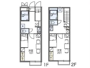 レオパレスエトワール【1階】の間取り